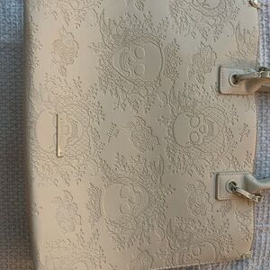 Betsey Johnson Cream Embossed Tote